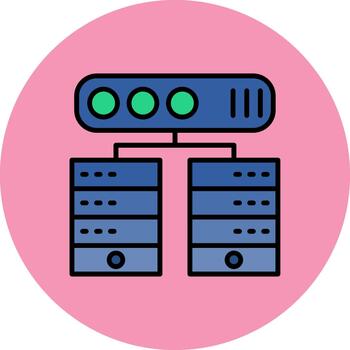 Network Connection Clean Stroke Fragment vector