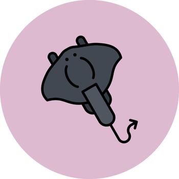 Stingray Neon Display Fragment vector