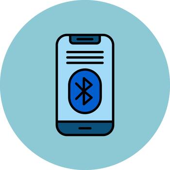 Bluetooth Thin Outline Feature vector