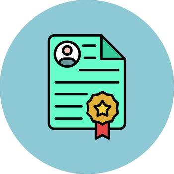 Certification Thin Outline Feature vector
