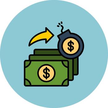 Debt Soft Shadow Element vector