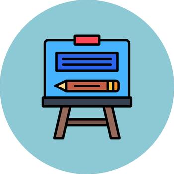 Easel Artistic Grid Feature vector