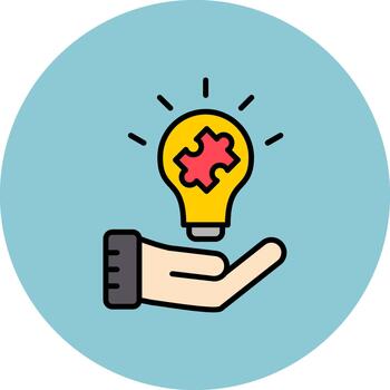 Problem Solving Thin Line Pattern vector