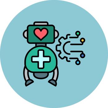 Robot Vivid Color Element vector