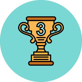 3rd Prize Neutral Grid Block vector