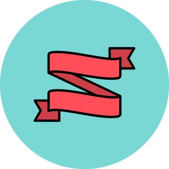 Ribbon Folds Creative Block Fragment vector