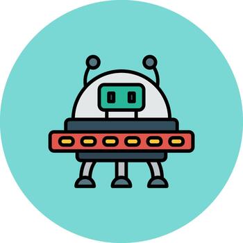 Spaceship Frosted Grid Symbol vector