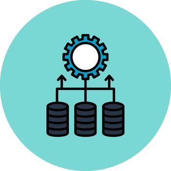 Data Integration Light Grid Fragment vector