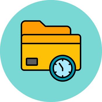 Folder Dynamic Color Fragment vector