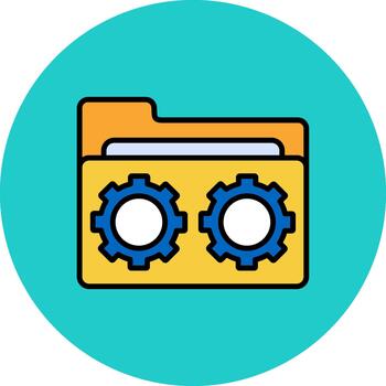 Folder Management Artistic Grid Feature vector