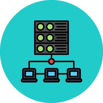 Local Area Network Artistic Grid Feature vector