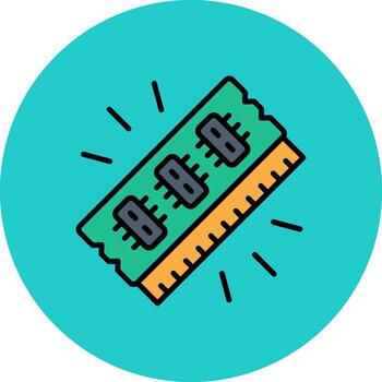 Random Access Memory Frosted Grid Symbol vector