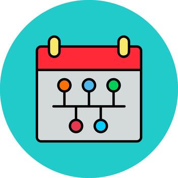 cronograma degradado movimiento unidad vector