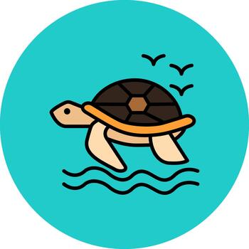 Turtle Polished Grid Patch vector