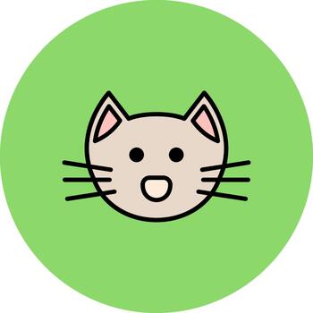 Cat High-Tech Shape Pattern vector