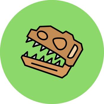 dinosaurio cráneo claro capa formar vector