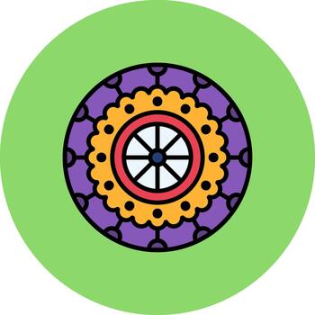 Mandala Abstract Pattern Block vector