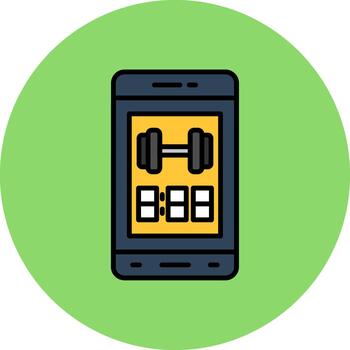 Mobile App Artistic Grid Feature vector