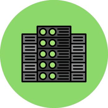 Servers Thin Outline Feature vector