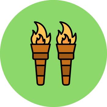 Torch Frosted Grid Symbol vector