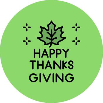 acción de gracias avanzado marco elemento vector