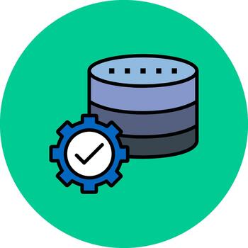 Database Storage Future Mode Badge vector