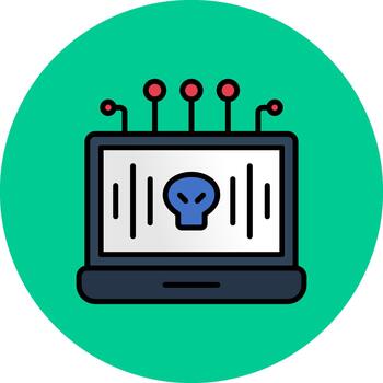 Hacker Abstract Motion Badge vector