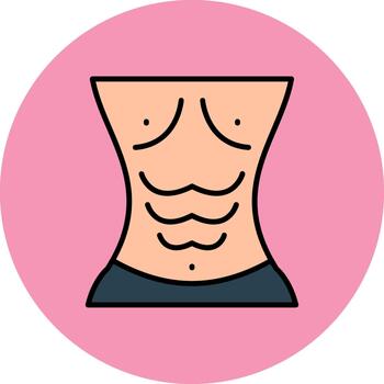 abdominales alta tecnología forma modelo vector