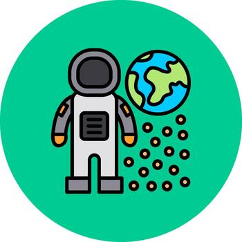 Astronaut Modern Layer Token vector