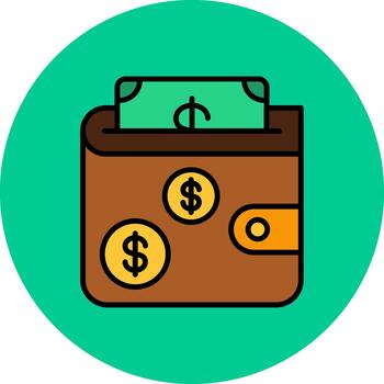 Wallet Minimal Curve Block vector