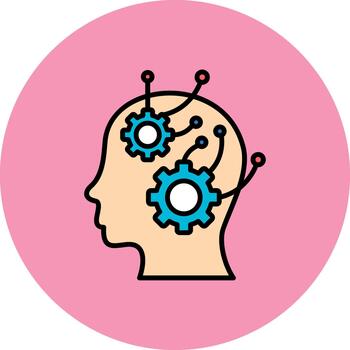 Machine Learning Frosted Grid Symbol vector