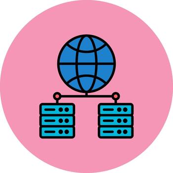 red servidor agudo tono unidad vector