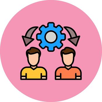 Resource Allocation Digital Curve Emblem vector