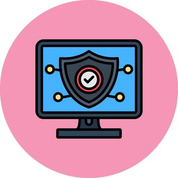 seguridad urbano línea módulo vector