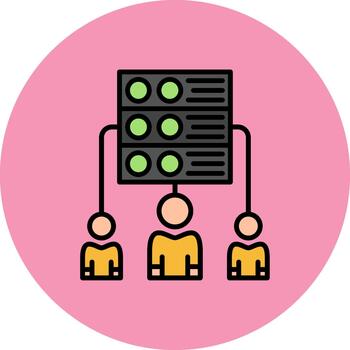 equipo Delgado línea modelo vector