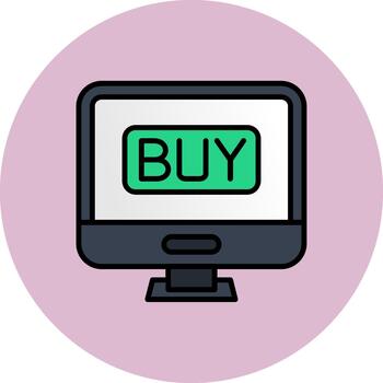 comprar botón Delgado línea modelo vector