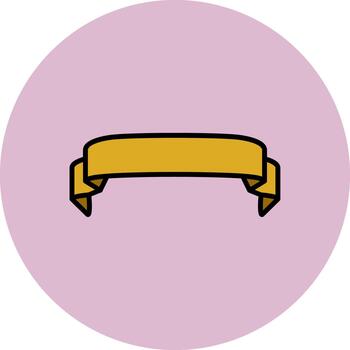 Folded Ribbon Subtle Stroke Patch vector