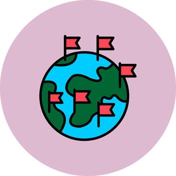 Globe Earth Creative Block Fragment vector