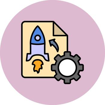 Project Launch High-Tech Shape Pattern vector