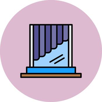 Window Shade Minimal Curve Block vector