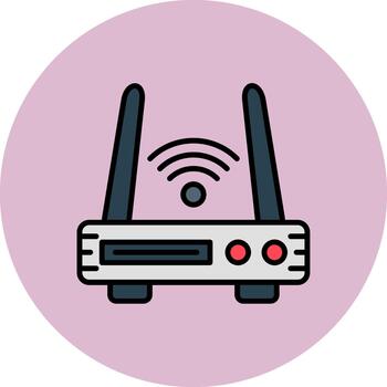 Wifi Polished Grid Patch vector