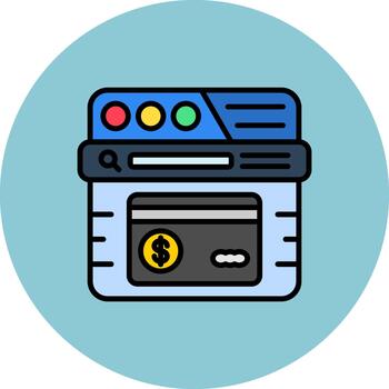 Payment Method Polished Grid Patch vector