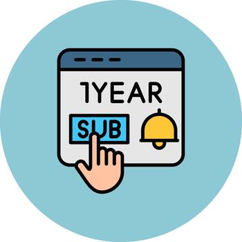 Subscription Business Model Frosted Pixel Unit vector