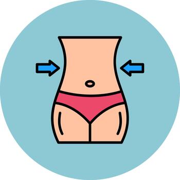 Waist Clean Pattern Element vector