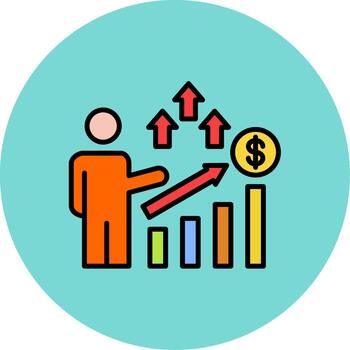 Career Path Thin Outline Feature vector