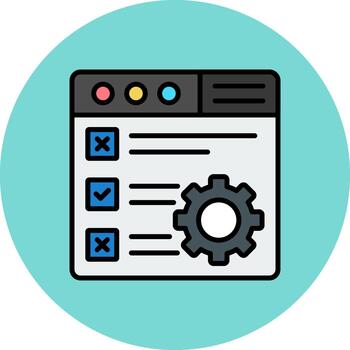 Checklist Vivid Color Element vector