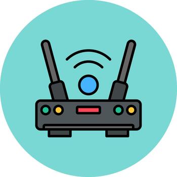 Wifi Router Fresh Layer Symbol vector