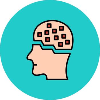 Artificial Intelligence Dynamic Color Fragment vector