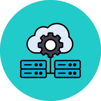 Cloud Server Smooth Motion Form vector