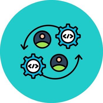 Collaboration Artistic Grid Feature vector